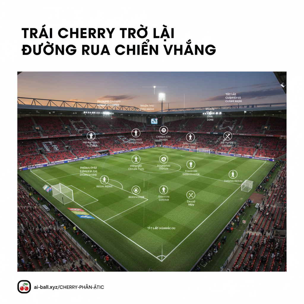 A wide-angle conceptual shot of the Vitality Stadium pitch during twilight, with a digital overlay of tactical formations and player icons representing the clash between Andoni Iraola and David Moyes' strategies. The lighting is a mix of sunset orange and stadium LED white. The composition uses leading lines from the pitch markings to draw the eye towards the center, emphasizing the analytical nature of the article. The style is clean, modern, and tech-oriented, fitting for a sports data website.